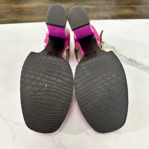 A.S.98 Fuchsia Leather Platform Heels | Statement Mary Jane Style | NWT - Picture 5 of 5